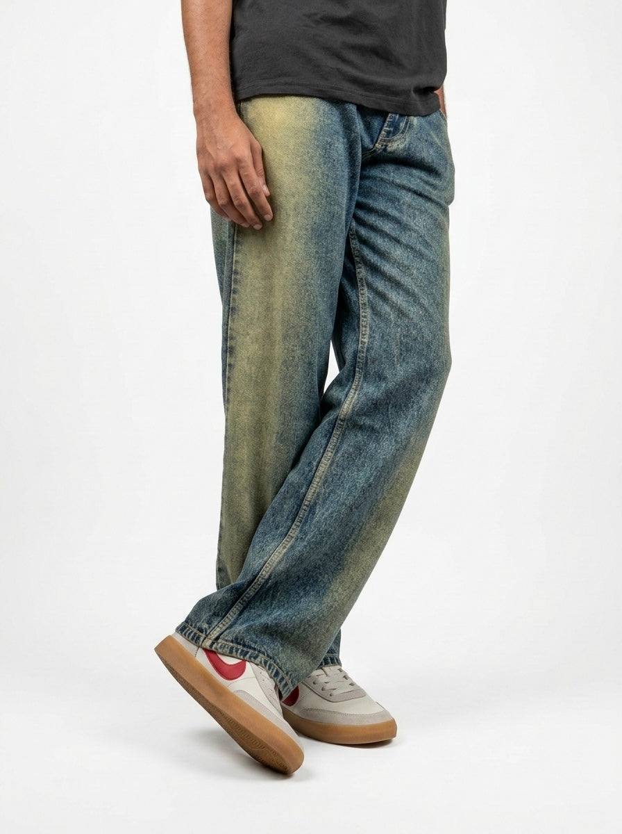 The "Acid Cobalt" Straight Fit Jean